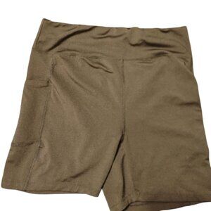 Black Athletic Biker Shorts with Pockets